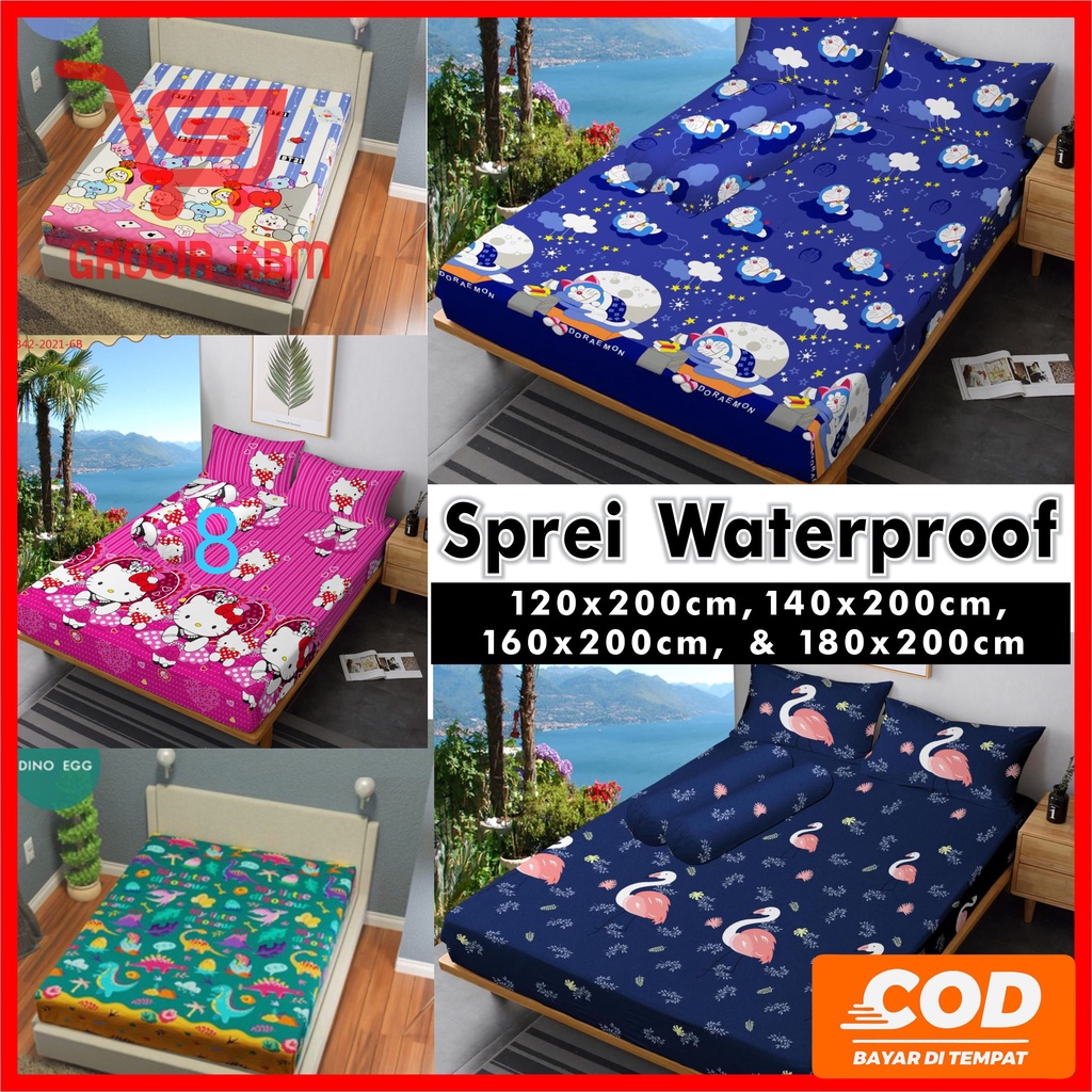 ORIGINAL Sprei Waterproof 180 x 200 dan 160x200  Perlengkapan seprei ibu bayi anti air ompol motif