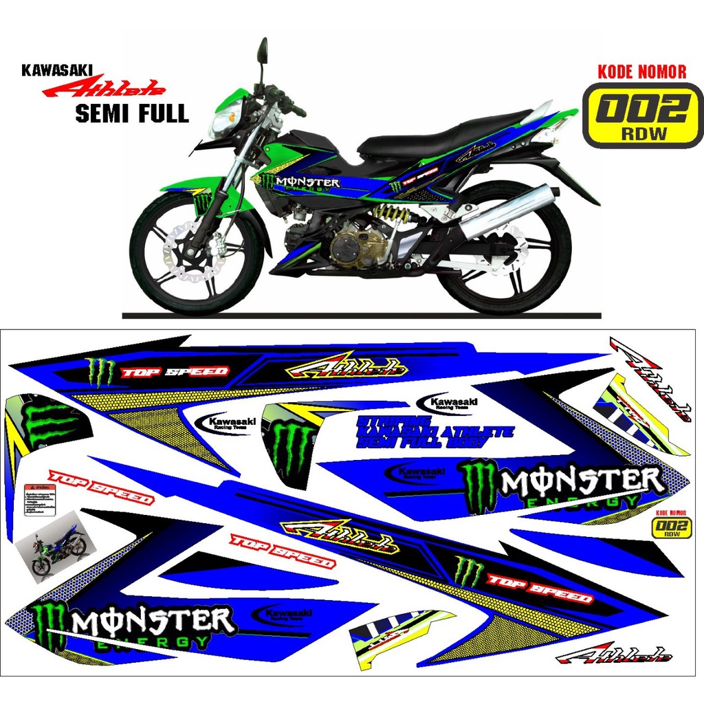 STIKER MOTOR KAWASAKI ATHLETE