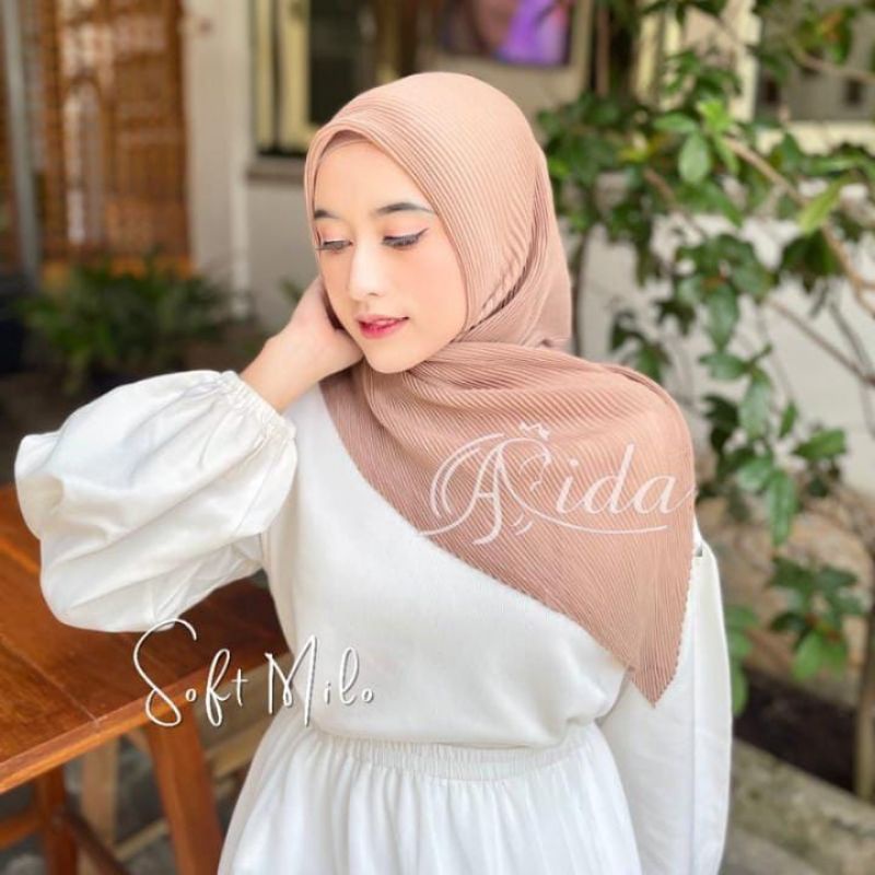 segi empat plisket//segi empat//hijab plisket//cod