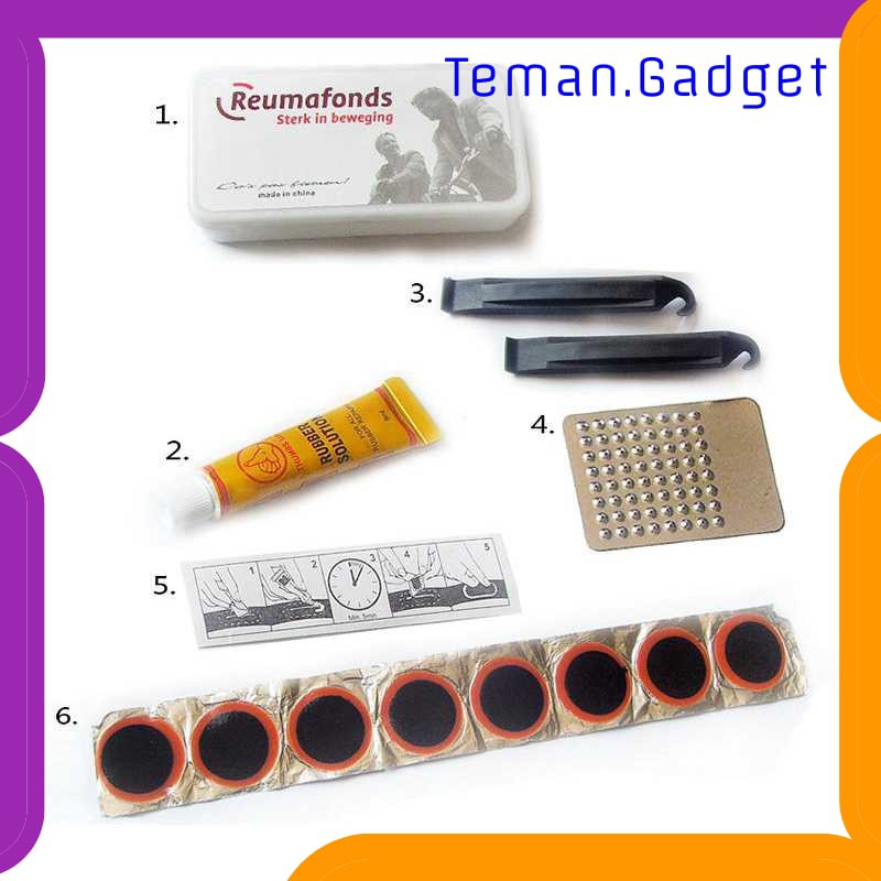 TG-IB430 TaffSPORT Perlengkapan Reparasi Sepeda Tambal Ban 16 in 1 - TBS-16