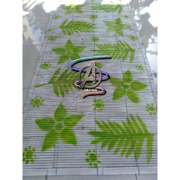 Tirai bambu motif / Keray Lampit 1 X 2 meter