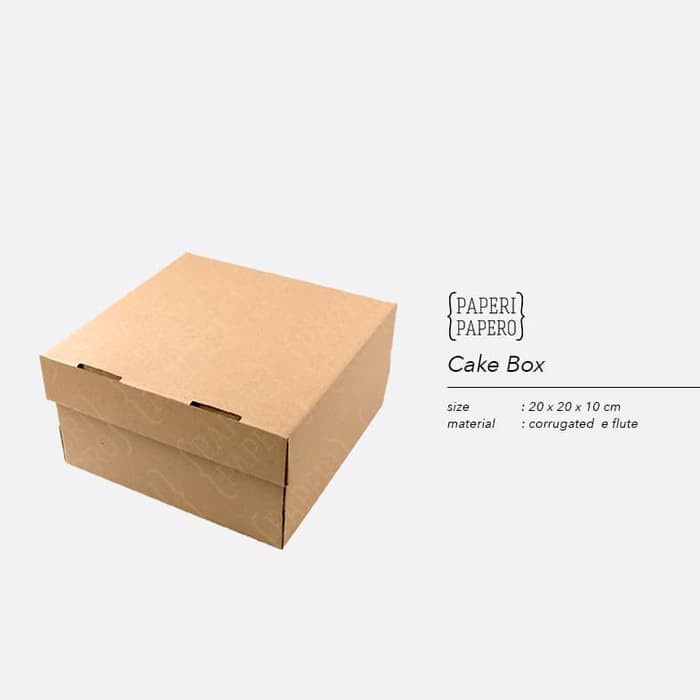 

READY STOCK! - CAKE BOX - KOTAK / DUS / BOKS KUE BOLU (20 X 20 X 10 CM ) KOTAK ROTI