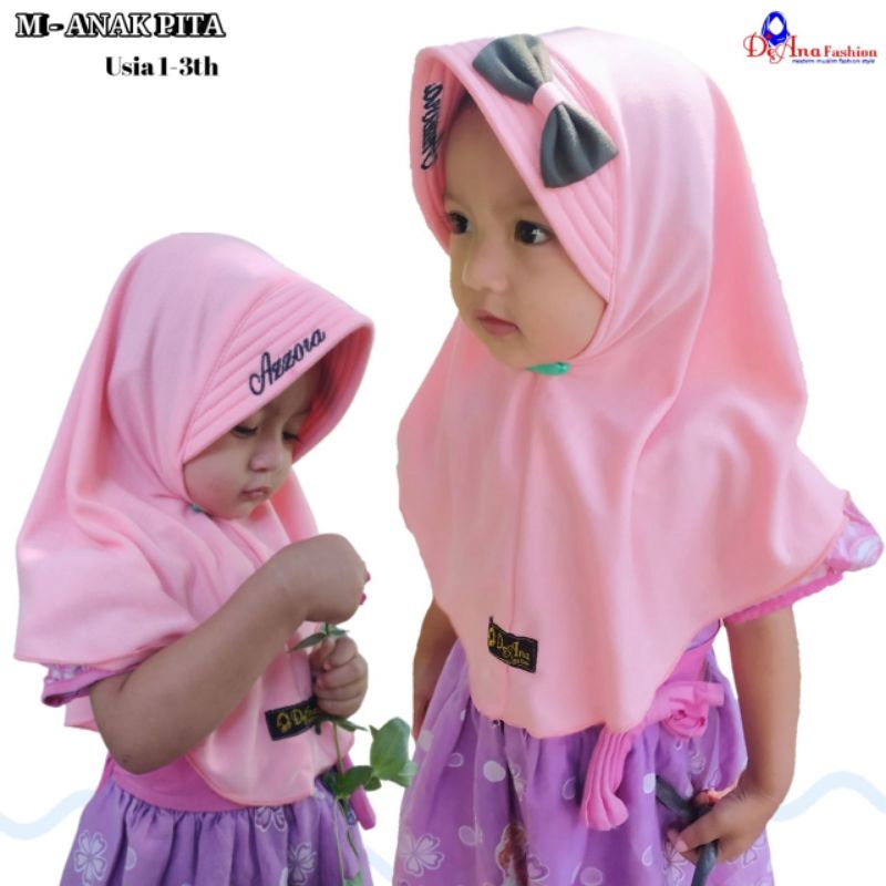 FREE BORDIR NAMA JILBAB ANAK USIA 1-3 TAHUN BAHAN KAOS TC HALUS MURAH BERKUALITAS