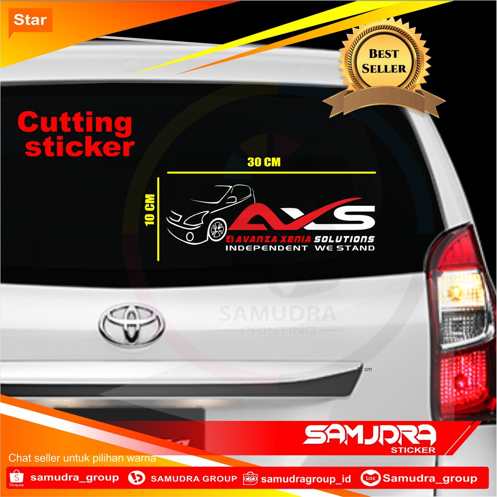 Cutting sticker reflektive Mobil AXS sticker mobil komunitas avanza xenia solution