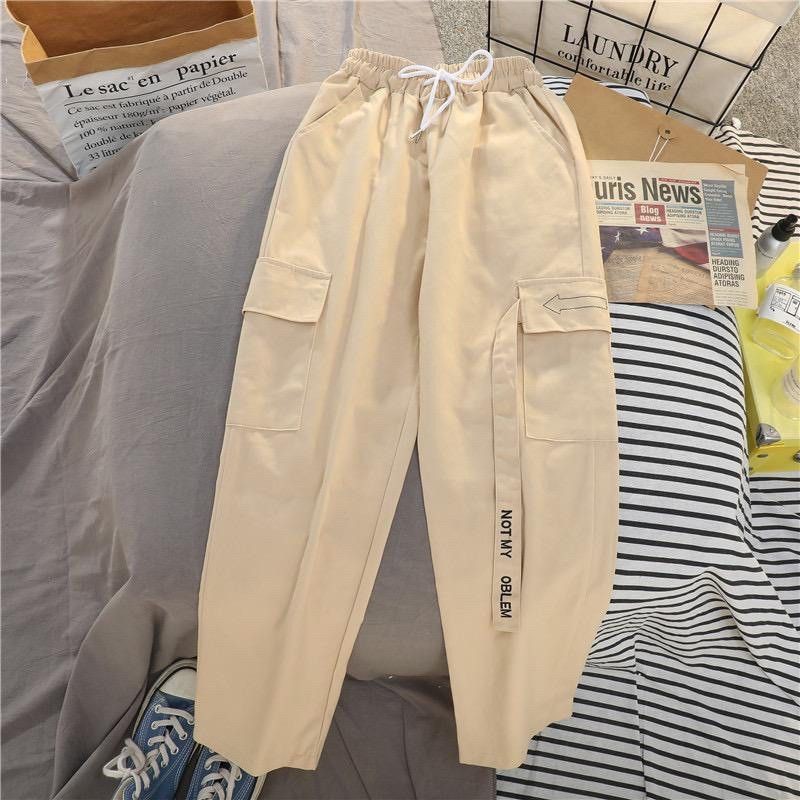 Celana Panjang Wanita Yungi Street Pants Harajuku Bahan American Dril Pakaian Cewe Kekinian Bawahan Santai Sporty Kasual Remaja Cewe Murah Modern Remaja Dewasa Terbaru-2