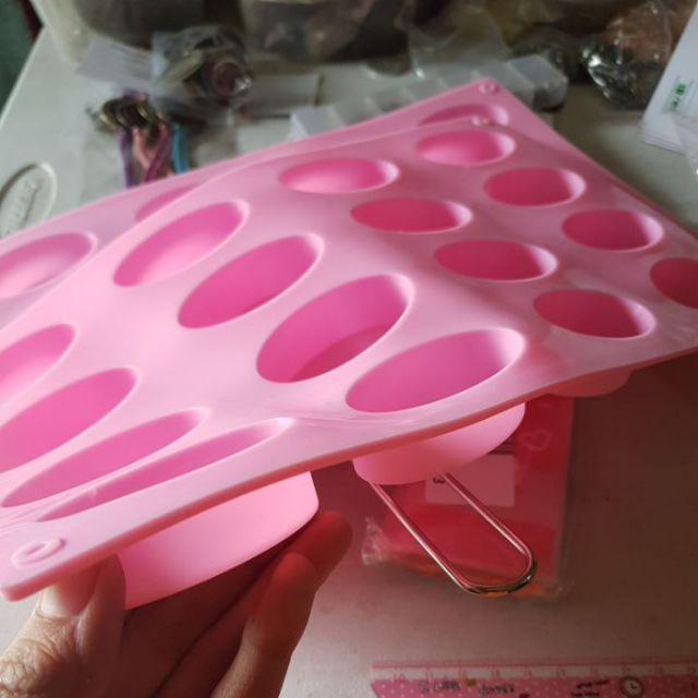 ❤id❤ Baki Cetakan Sabun Bentuk Oval Bahan Silikon Dengan 16 Lubang