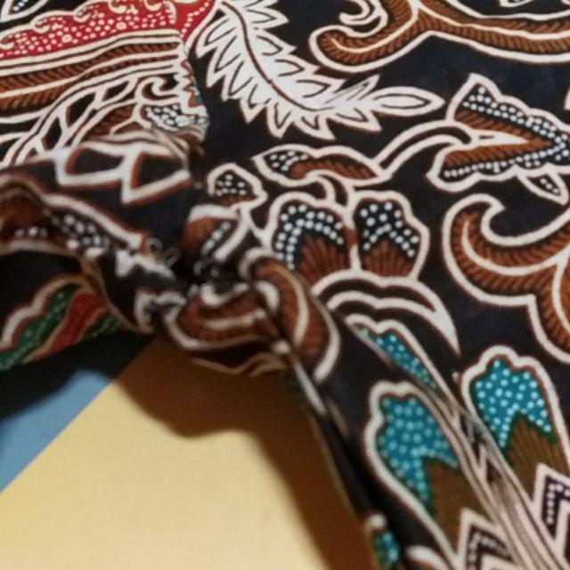 Warung Batik Kemeja Batik  Lengan Panjang Pendek Pekalongan Padi M L Xl Sogan Halus Kemeja Batik
