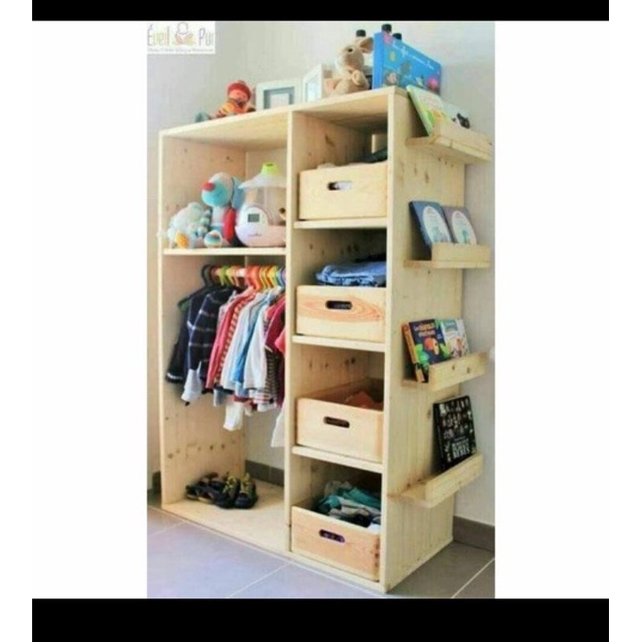 Lemari baju anak kayu jati Belanda