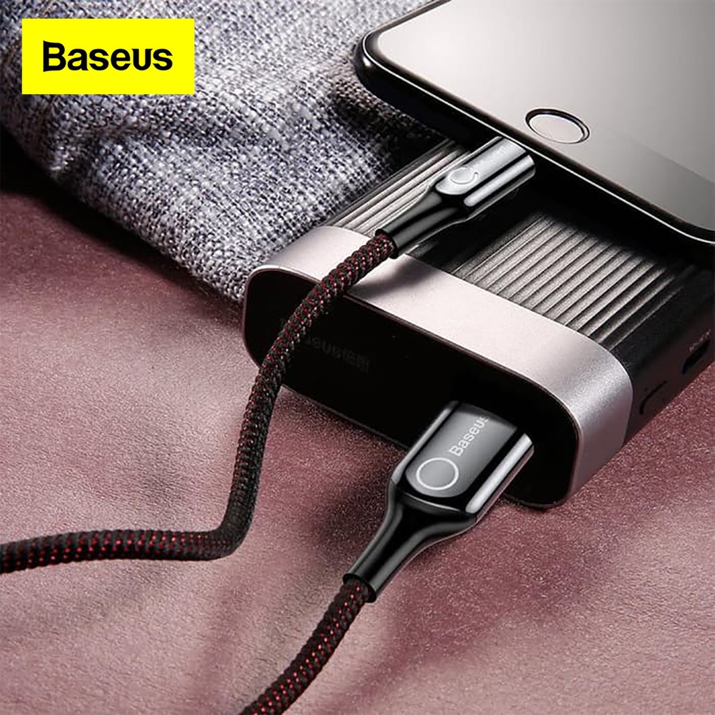 KABEL BASEUS C-SHAPED LIGHT INTELLIGENT POWER-OFF USB FOR TYPE-C 3A 1M