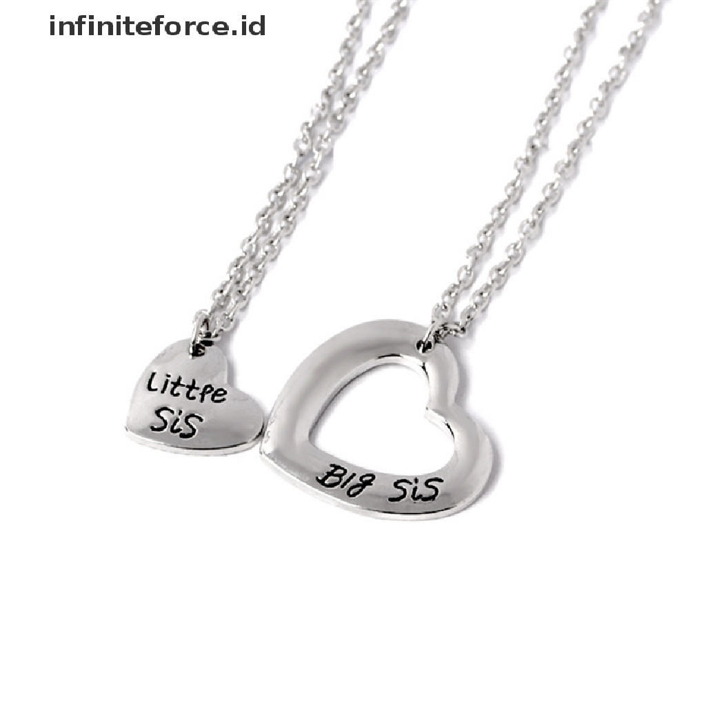 Infiniteforce.id 2pcs / Set Kalung Rantai Liontin Tulisan Big Sister Untuk Wanita