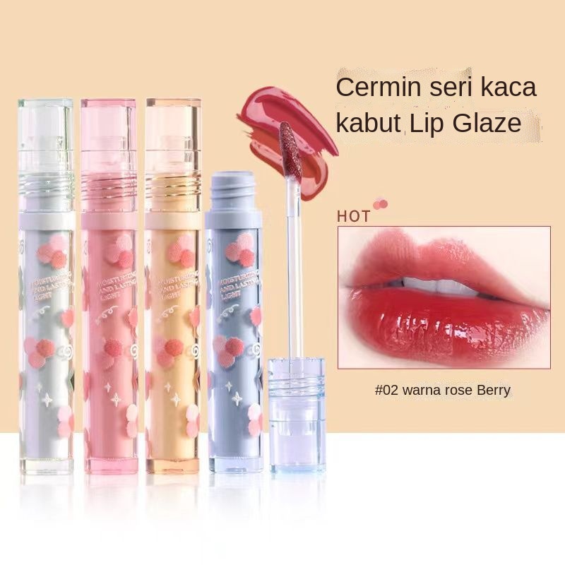 Image of Lip glaze water mirror fog glass lip gloss lipstik lip glaze tidak luntur dan tidak menempel pada cangkir white student party plain lip gloss #2