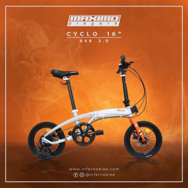 sepeda lipat Maximo Piegare Cyclo 20 inch BX8 3.0 Alloy