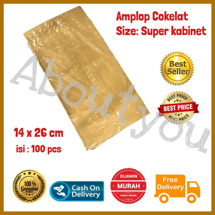 

Jualan 1 Pack 100 Amplop Coklat Super Kabinet Besar Amplop Packing Serbaguna Bergaransi