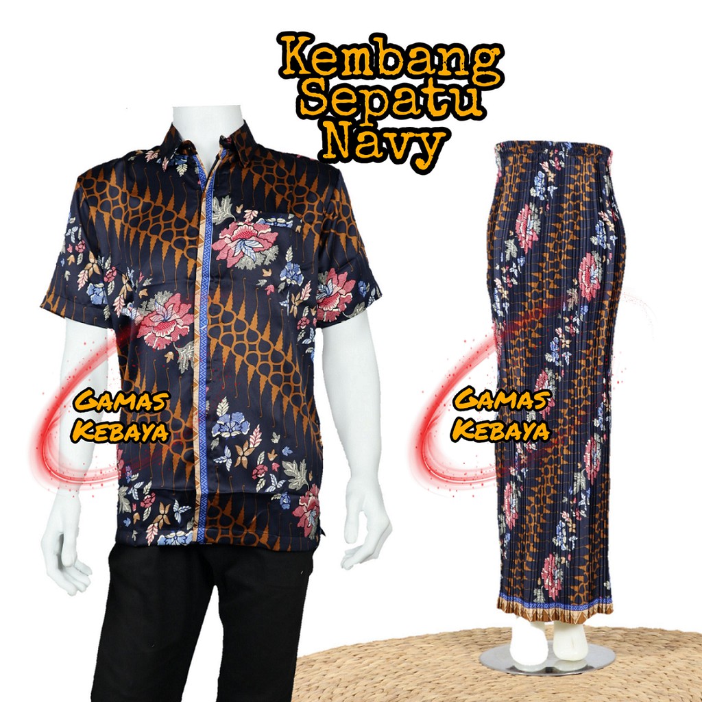 COUPLE ROK PLISKET DAN KEMEJA PENDEK BATIK/KEBAYA COUPLE/COUPLE ROK PLISKET/COUPLE PASANGAN TERBARU