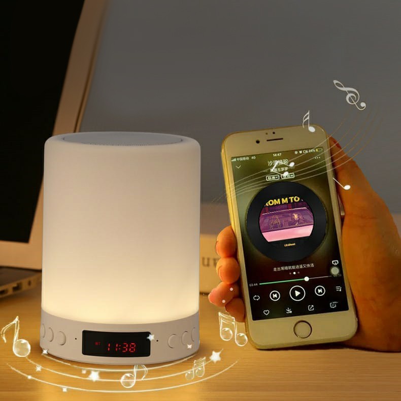 Speaker Tabung Bluetooth Night Lamp Smart Touch RGB S66+
