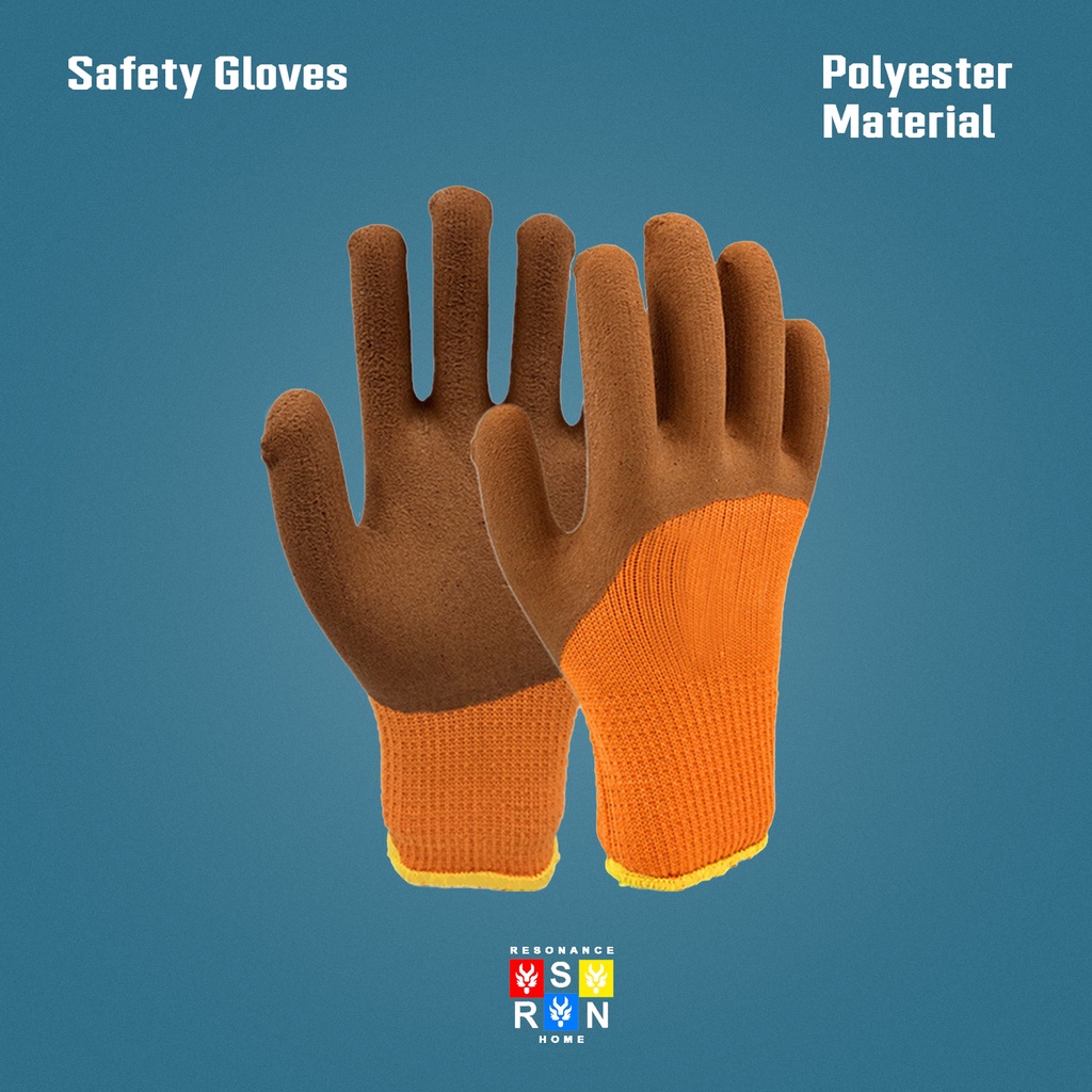 Sarung Tangan Karet Palm Fit Tebal Oranye / Palm Fit Safety Gloves Resonance Home