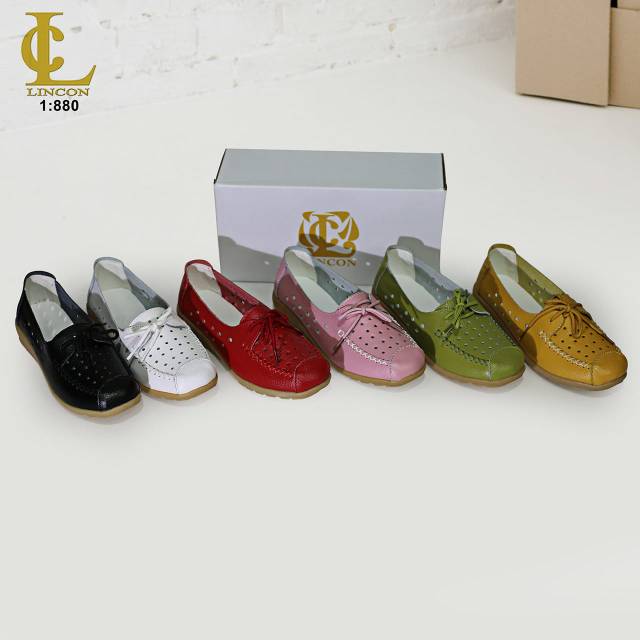 SEPATU WANITA KULIT LINCON/SEPATU BRANDED/SEPATU WANITA IMPORT/SEPATU KEREN/SEPATU CEWEK TERLARIS