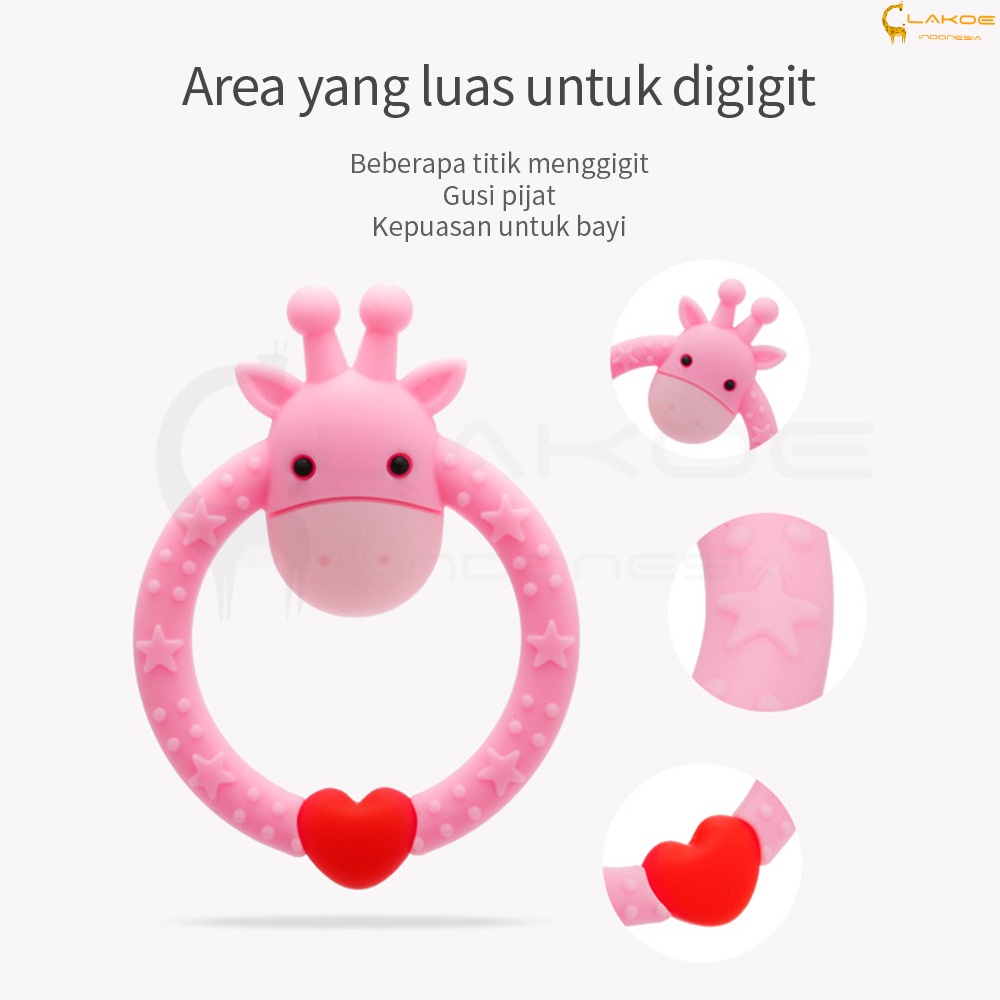 LAKOE Teether bayi /gigitan bayi model jerapah BPA Free