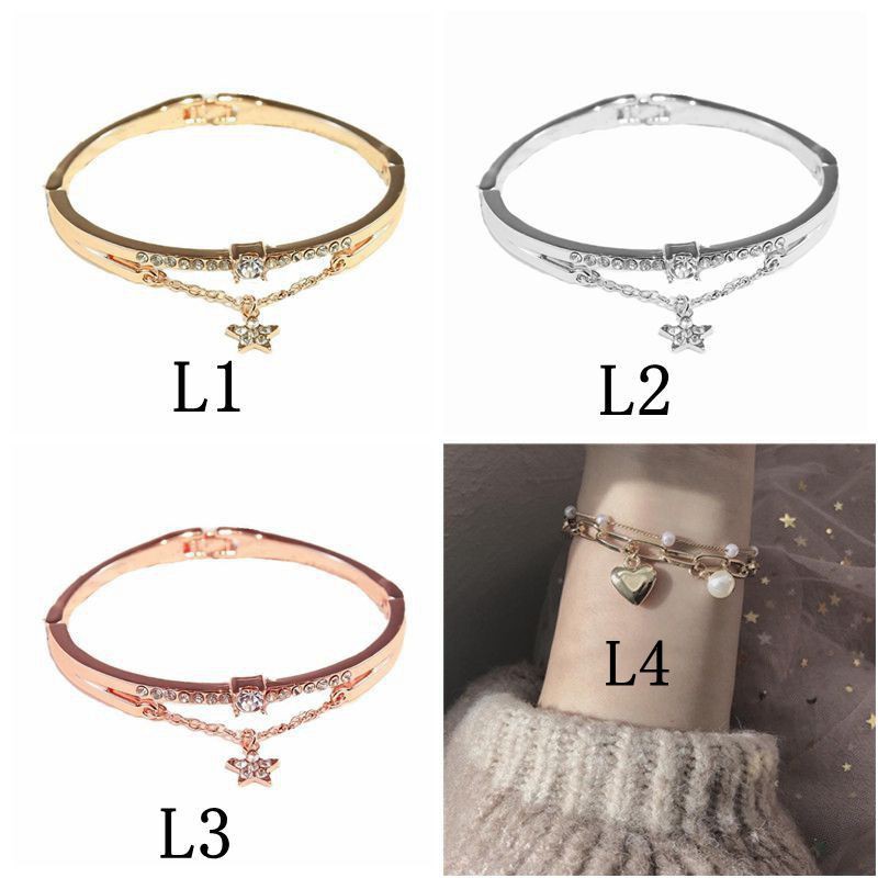 Gelang Titanium Permata Anti Karat Fashion Korea-L