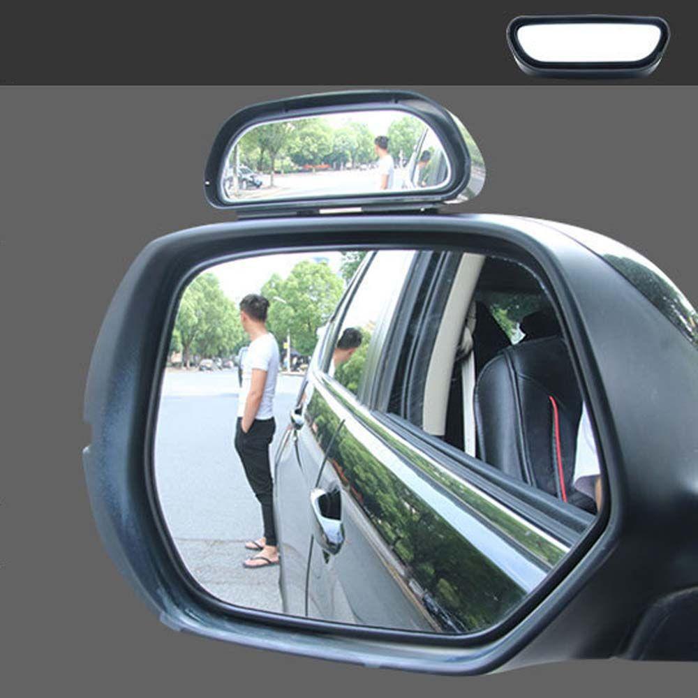 Lanfy Mobil Bolak Balik Tambahan Cermin 360derajat Adjustable Aksesoris Mobil Kaca Spion Cembung Mobil Persegi Panjang Parkir Tambahan Blind Spot Mirror