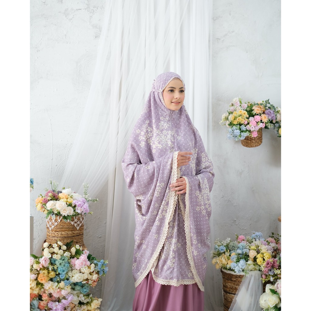 Mukena 2 IN 1 Rayon Dewasa Mukena Sleting Mukena Travelling Mukena