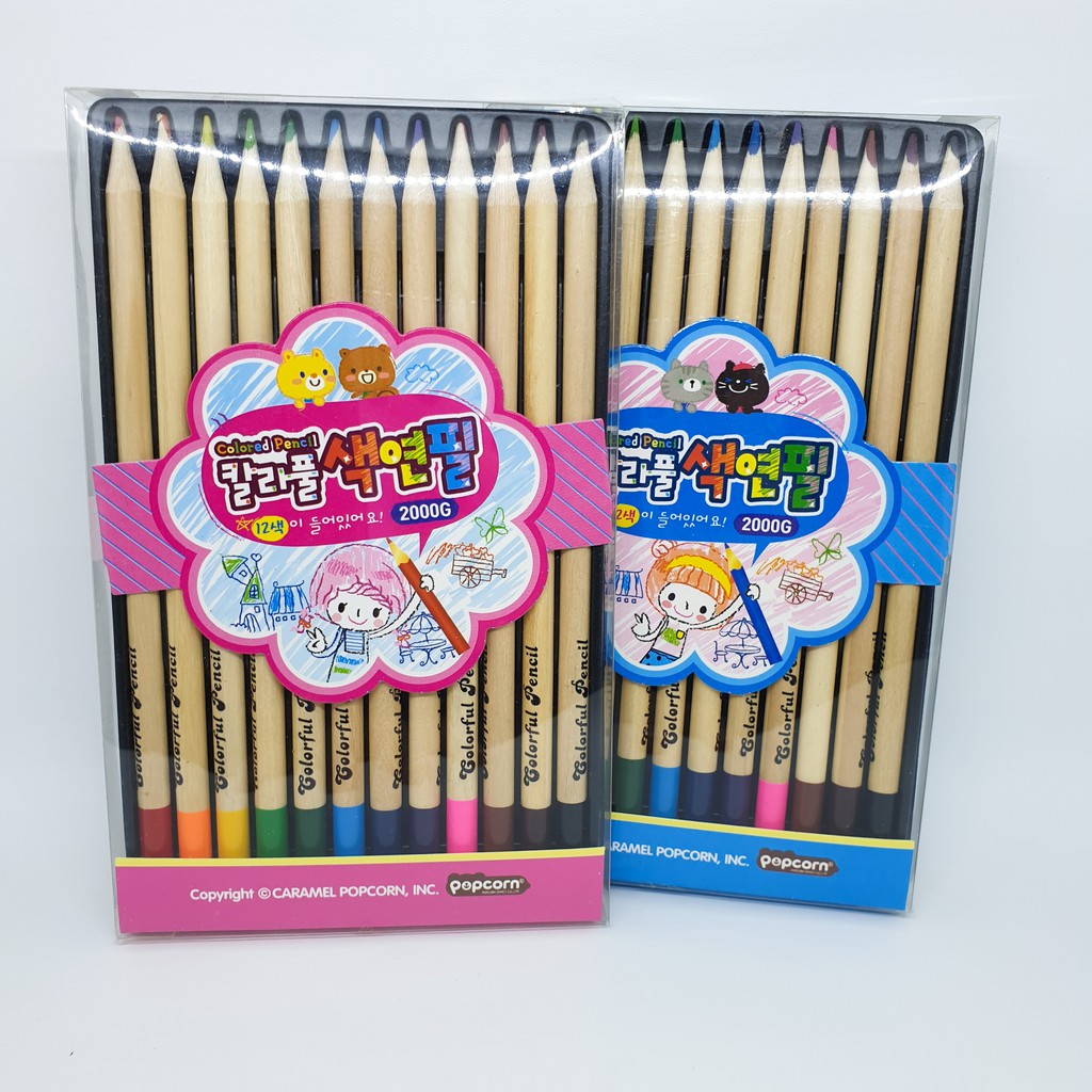 Pensil warna - 12 warna - pensil warna anak anak - pensil warna korea