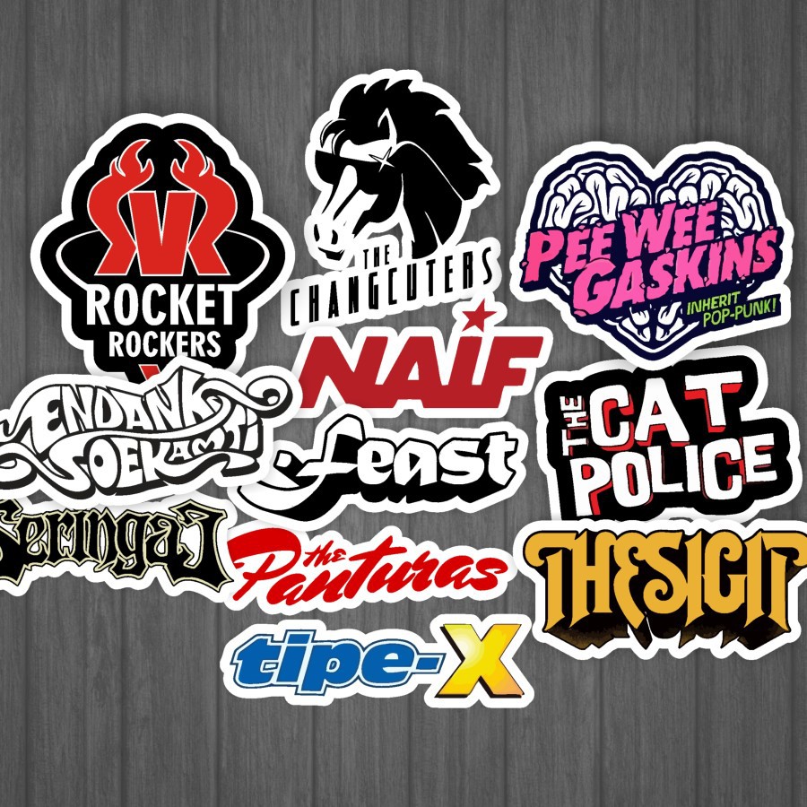 

Sticker Vinyl Logo Band Indonesia 11Pcs Tumblr Gitar Handphone Laptop