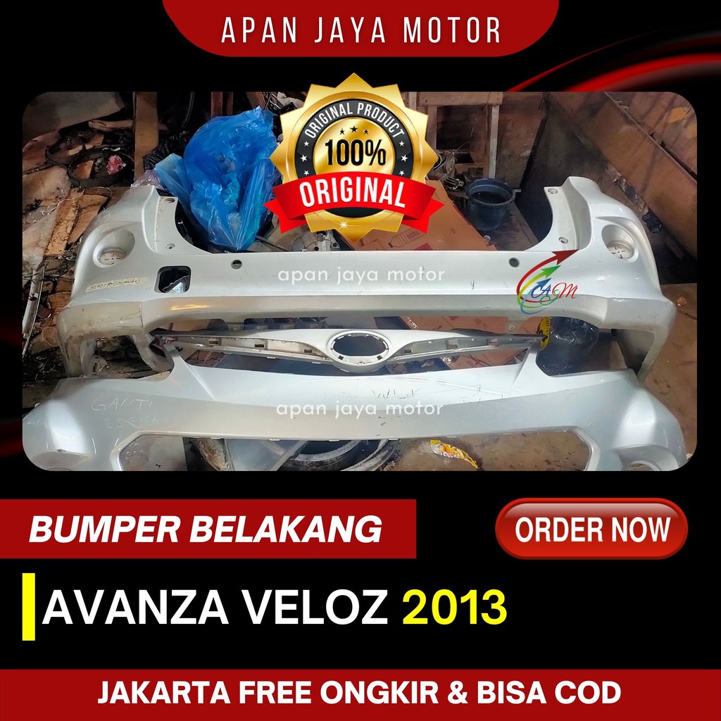 BUMPER BELAKANG MOBIL TOYOTA AVANZA VELOZ 2013 SECOND ORIGINAL