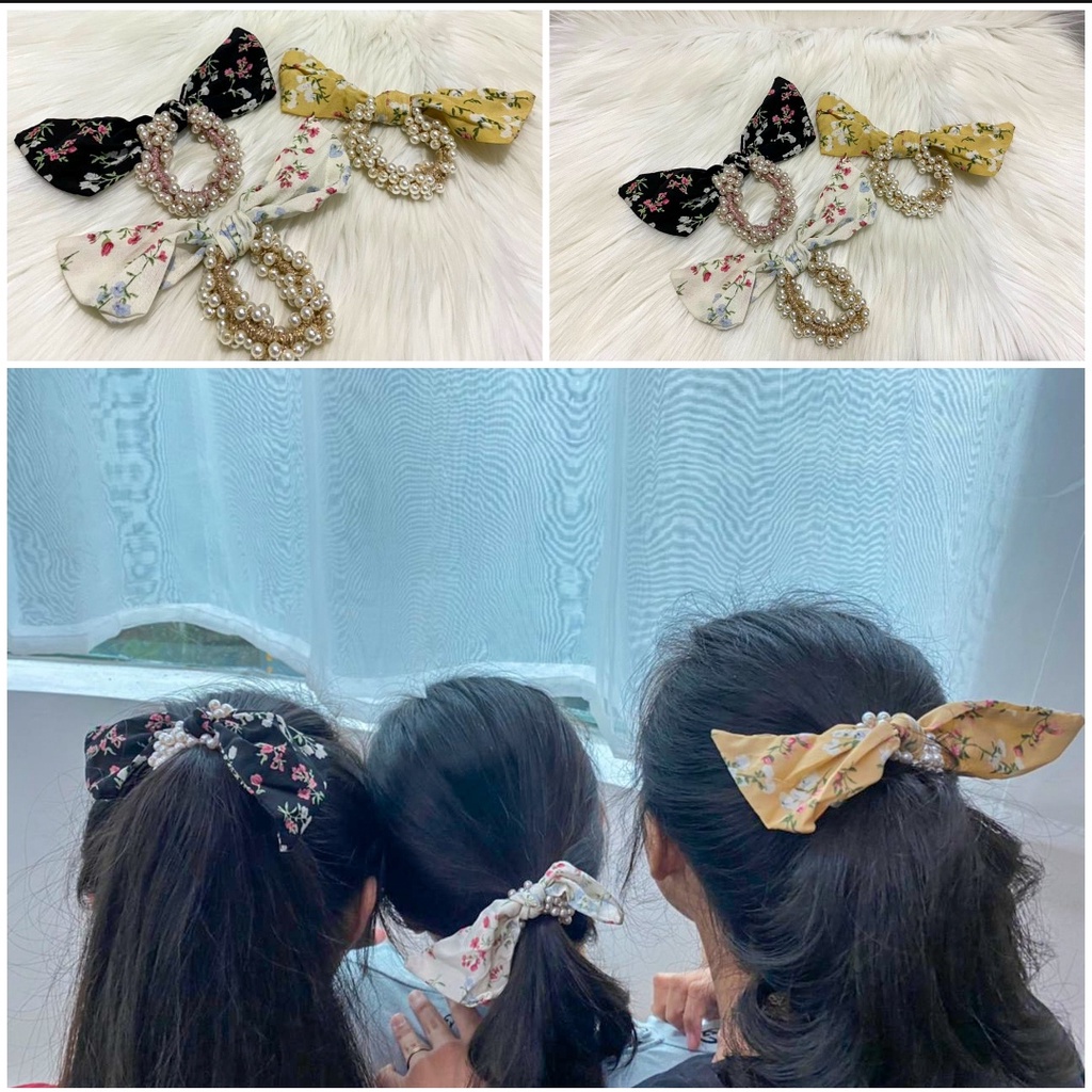 JX 1610 Ikat Rambut Mutiara Korea