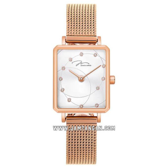 KUALITAS TERBAIK JONAS VERUS QUEEN LADIES WHITE DIAL ROS STAINLESS X02060-Q3.PPWBP TERLARIS