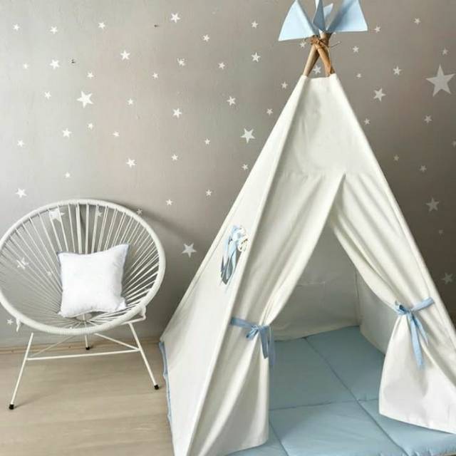 Teepee tent tenda anak bluewhite