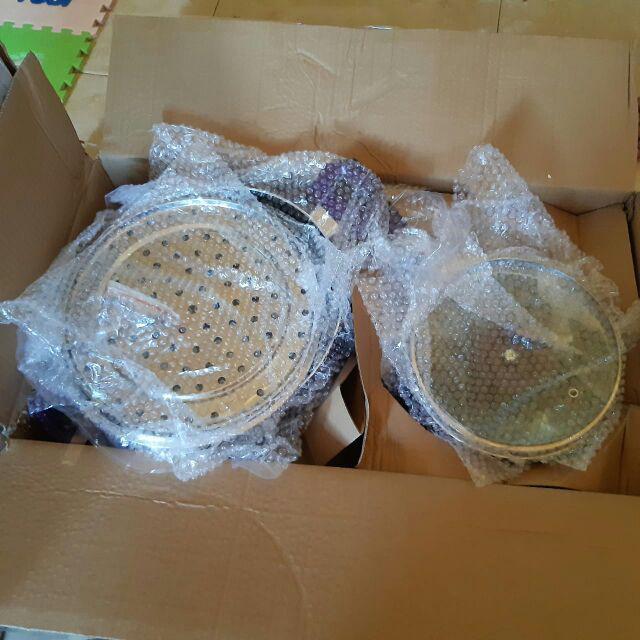 Panci Set Pengukus / Royalta Italian Granite Cookware Pan 7 Pc Paling Bagus