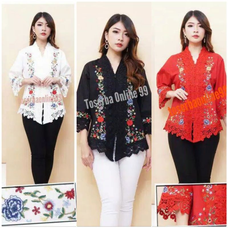 PROMO MURAH Kebaya Encim Senada Katun Brokat Import