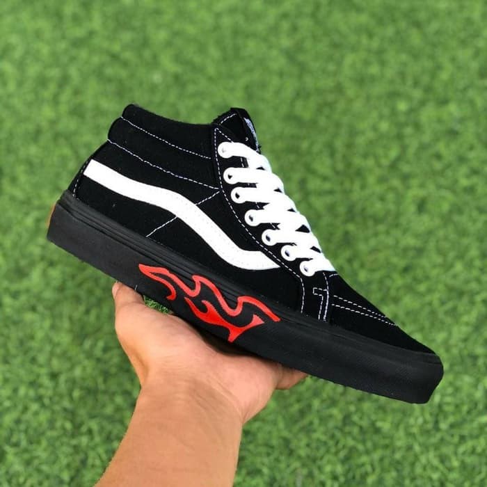 vans sk8 mid flame