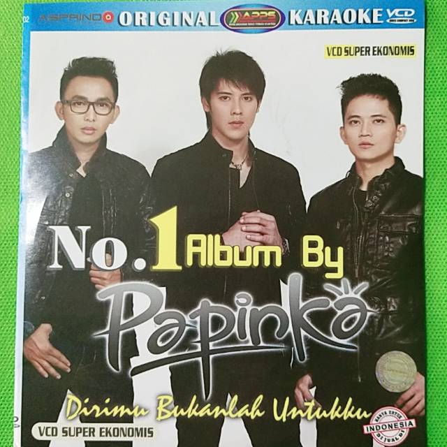 KASET VCD VIDEO ORIGINAL LAGU KARAOKE BAND POP INDONESIA PAPINKA