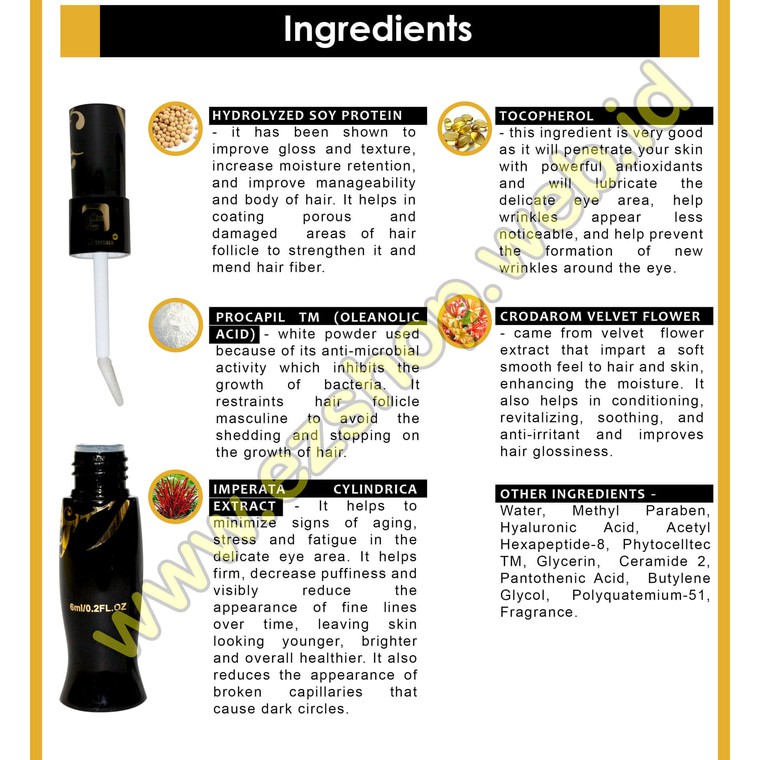 WII Amino 1 Botol Serum Penumbuh Bulu Alis Mata Alami Asli Ez Shop