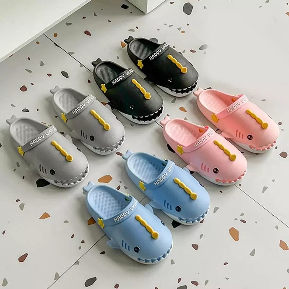 Sandal Anak Import Cewek Cowok Model Hiu Lucu Slop Bahan Karet (22/29) - Sandal Anak Karet