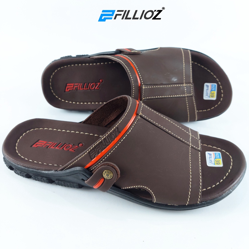 Sandal Pria Casual Kulit Simpel Elegan Original Fillioz F73