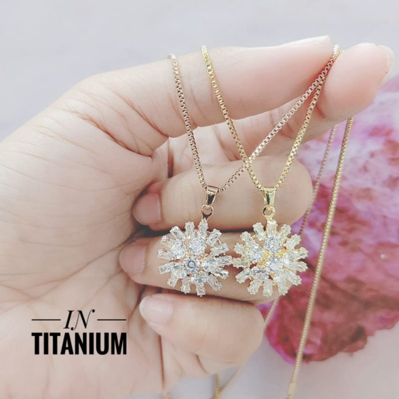 TiTanium kalung wanita AN4