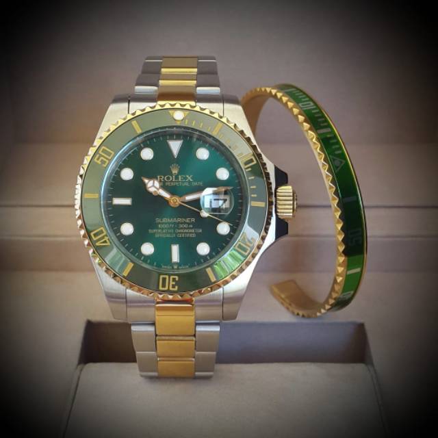 Jam Tangan Pria ROLEX SUBMARINE PLUS GELANG INCLUDE BOX ORI DAN KELENGKAPAN