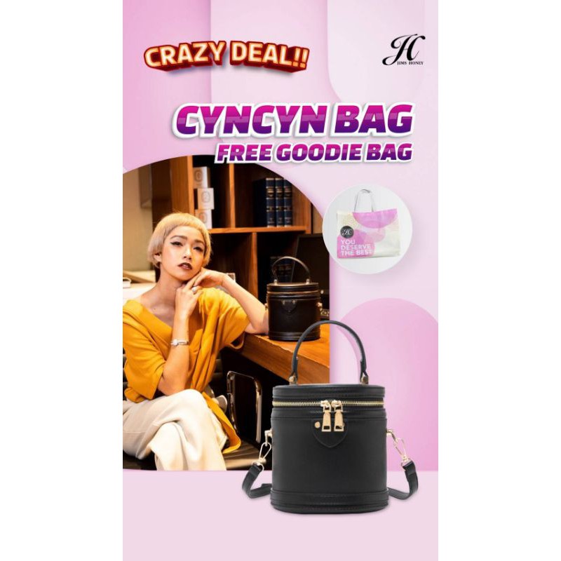 JIMS HONEY CYNCYN BAG tas TABUNG handbag selempang wanita murah import slingbag cewek casual fashion