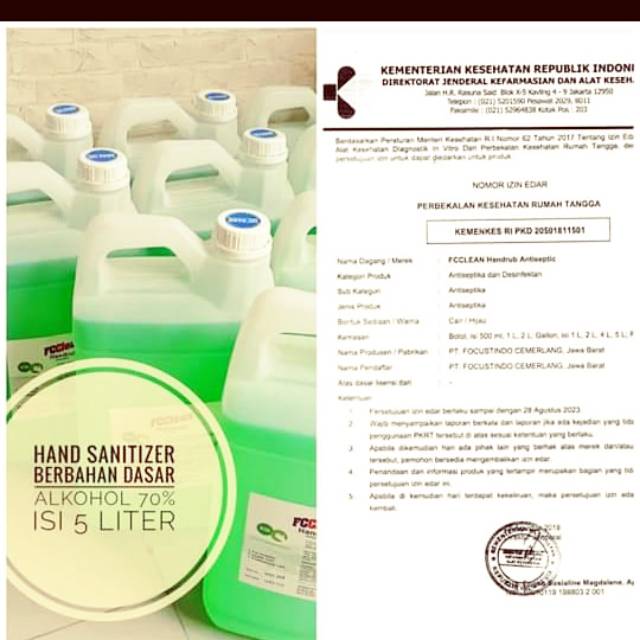 Hand Sanitizer 5 Liter FC Clean