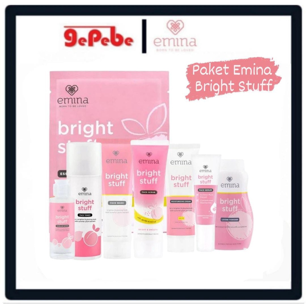 Paket Emina Bright Stuff Series Complete Package - Perawatan Kulit Untuk Cerah Glowing