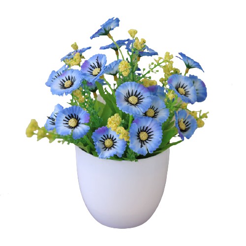 DF Pot Bunga Kode 09 Cosmos / Tanaman Bunga Plastik / Bunga Dekorasi Rumah / Tanaman Ornamen-3