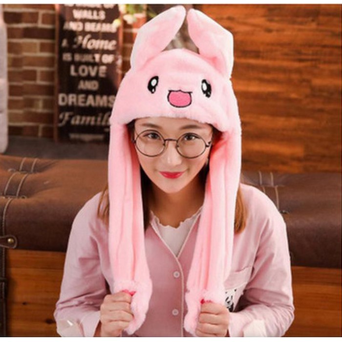 Topi Kelinci Murah Dancing Bunny Hat Kuping Gerak Goyang KROP KOREA