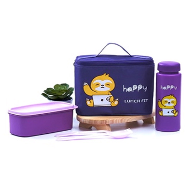 Tempat Makan Dengan Botol Minum Set Tas Jennie Kids Lunch Fit Lunch Bag Set Of 4pcs kotak tempat makan anak 2 sekat botol minum garpu sendok plastik piknik olah raga bekal sekolah