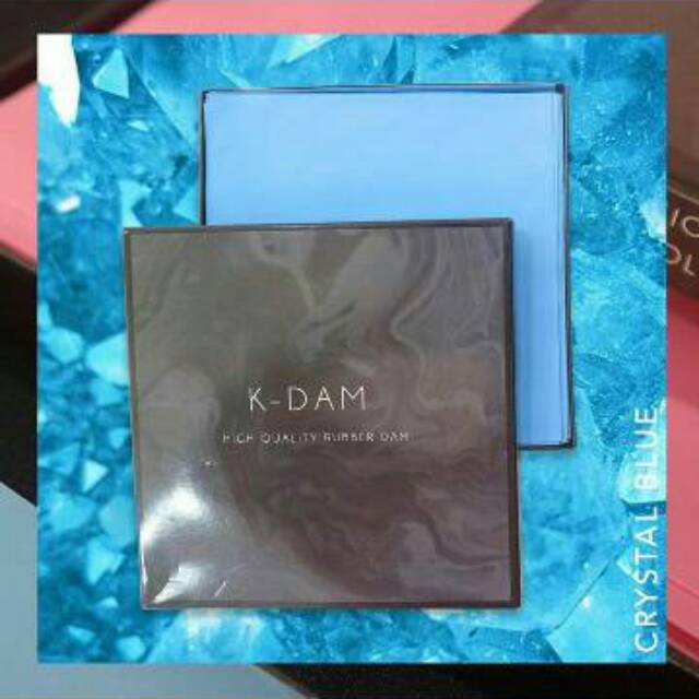 Rubber dam sheet k-dam / refill rubberdam kdam / rasberry pink crystal blue dental dam gigi