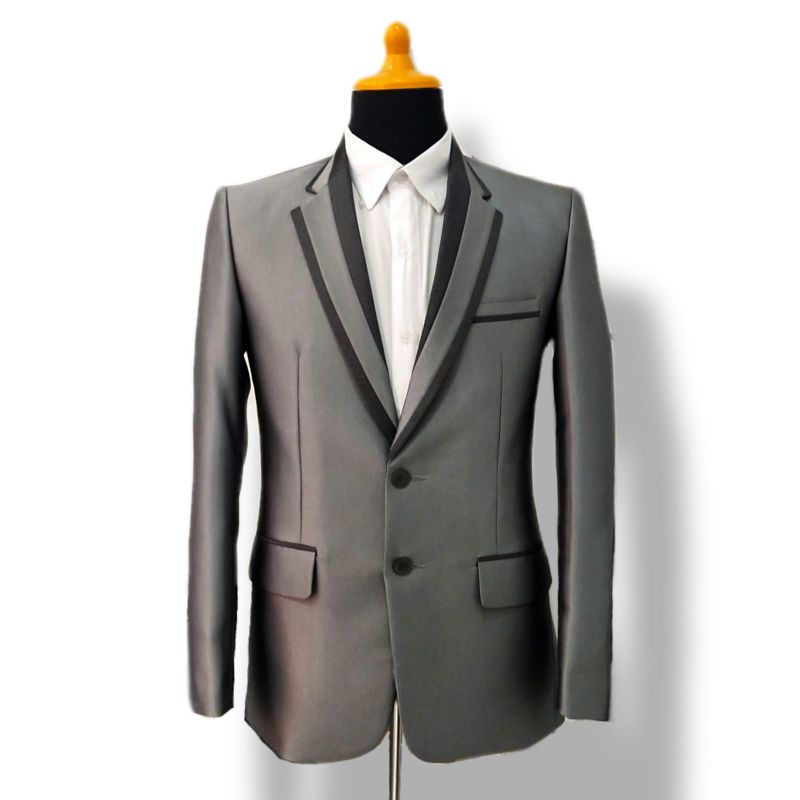 JAS PENGANTIN/JAS WEDDING/JAS FORMAL SEMI WOOL - GREY
