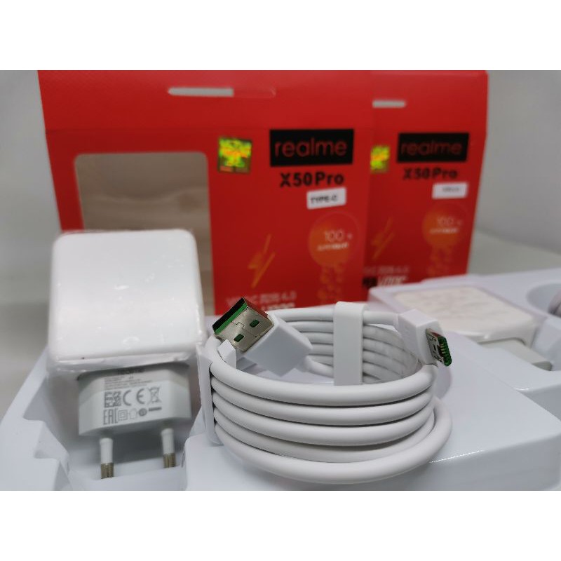 Charger Casan Realme Super Vooc Micro USB Type C Fast Charging 4.0