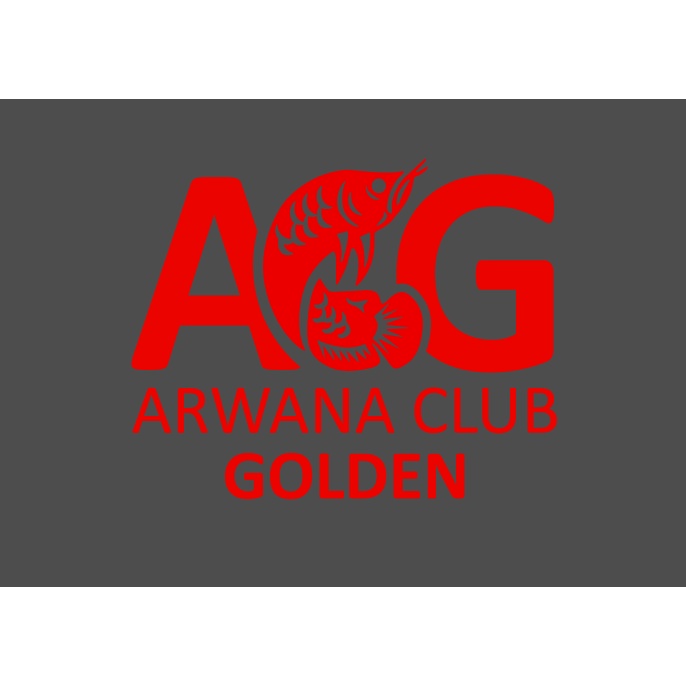 STIKER IKAN ARWANA CLUB GOLDEN